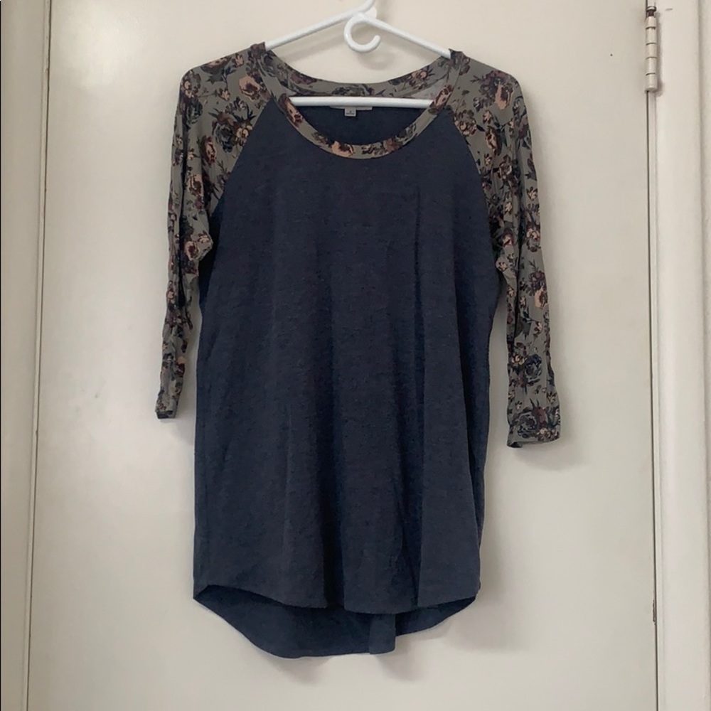 Floral Half Sleeve Blue Shirt